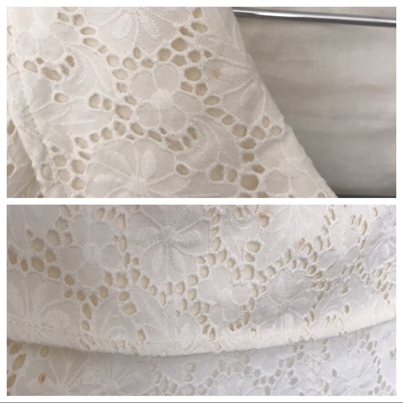 DONATED HP 🎉 NWT Jon Cream Eyelet Suit Jacket and Skirt 8 - Picture 8 of 8